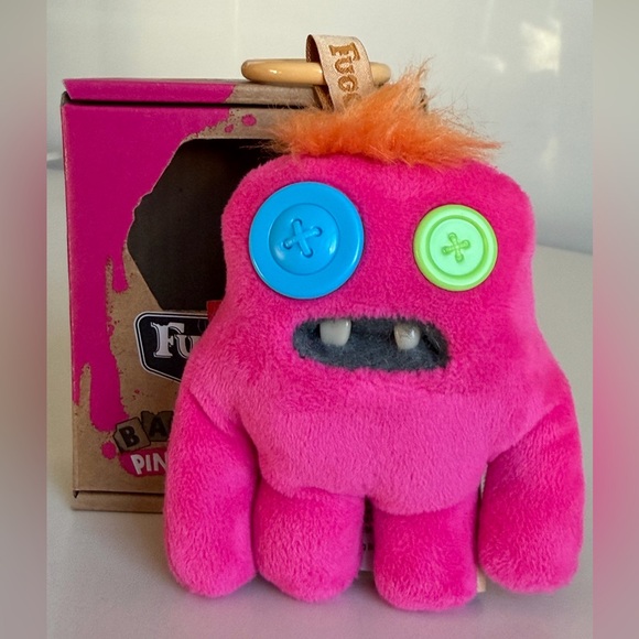 Fuggler Other - FUGGLER Baby Pinkles Pink Button Eyes Bag Charm Key Ring NWT